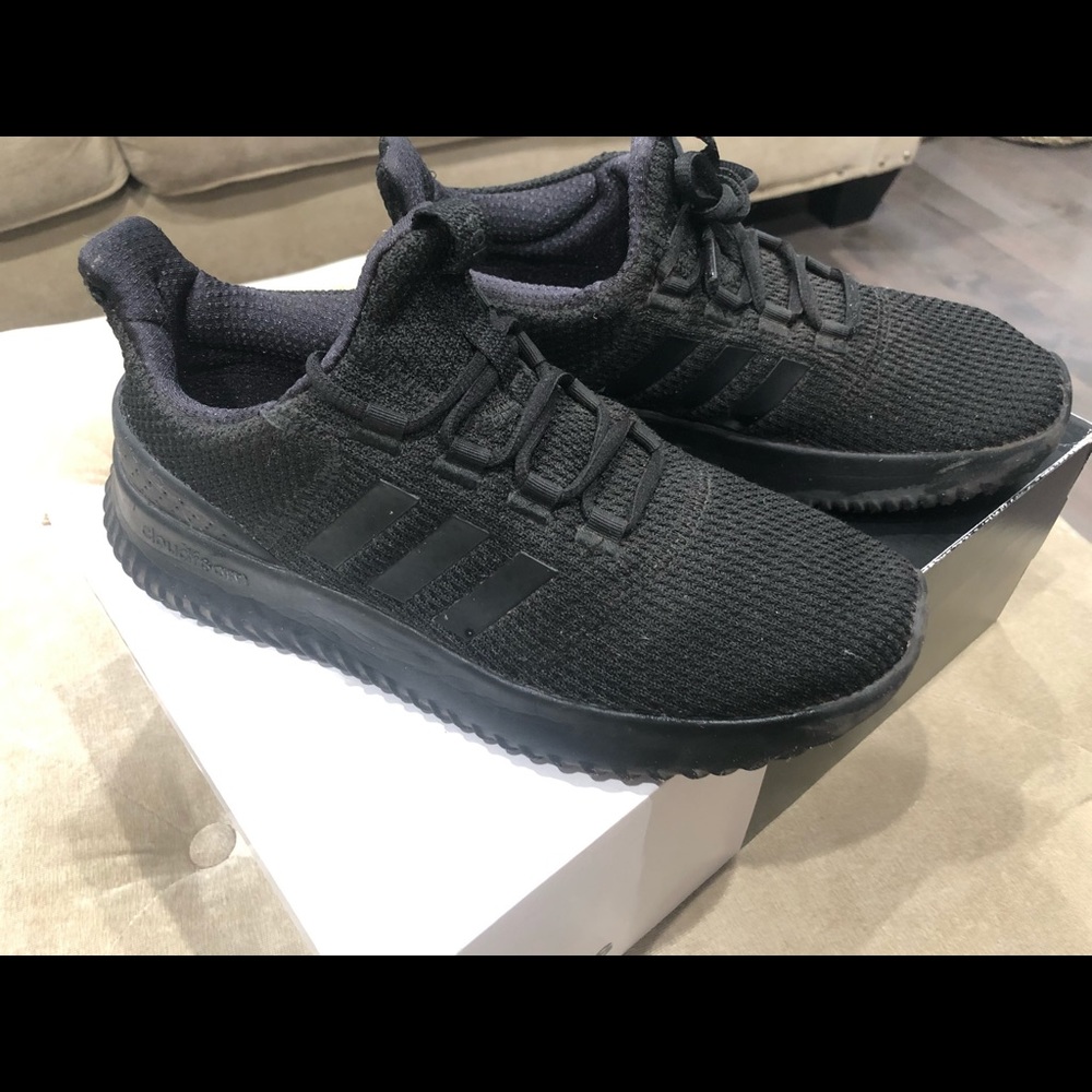 Black adidas running sneakers size 7